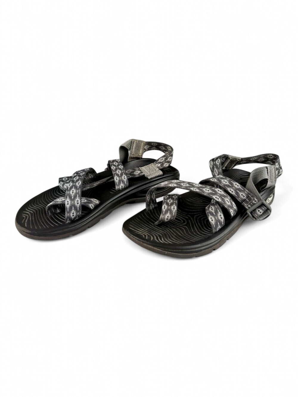 Chaco Women's Adjustable Strappy Sandals Size 8 Black/Grey